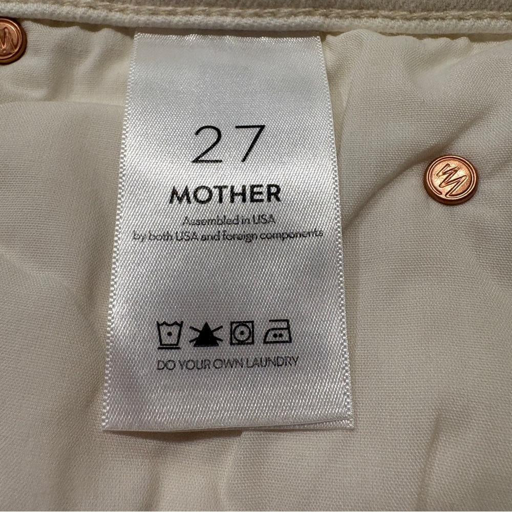Mother The Rascal Crop Fray in Cream Puffs Size 27 - Picture 8 of 11